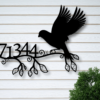 Bird House Numbers Branch Address Sign Metal House Numbers Address Signs Sign Metal Address Sign Metal Address Numbers 2
