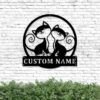 Couple Cat Funny Personalized Metal Sign Monogram Metal Wall Decor Vintage Couple Cat Wall Hanging Anniversary Decor Cat 1