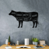 Cow Catlle Metal Farm Sign Monogram Custom Outdoor Indoor Coop Farmhouse Front Gate Entry Road Barn Silo Stable Wall 2