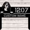 Custom Basset Hound Address Sign Cut Metal House Address Plaque Personalized Dog Lover Gift 4