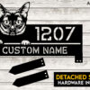 Custom Burma Cat Address Sign Cut Metal House Address Plaque Home Decor 4