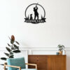 Custom Dog Metal Wall Art Personalized Man And Dog Led Sign Dog Lover Gift Dog Monogram 4