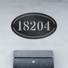 Custom Metal Address Plaque Simplistic Oval House Number Metal Sign Personal Metal Address Signs Metal House Signs 2