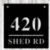 Custom Metal Address Sign Square Address Sign Metal House Numbers Address Plaque House Warming Gift Minimalist Address Sign 2