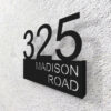 Custom Metal House Number Plaque Address Number Plate Modern Home Numbers Plate Stainless Steel Number Sign 2