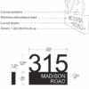 Custom Metal House Number Plaque Address Number Plate Modern Home Numbers Plate Stainless Steel Number Sign 3