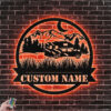 Custom Outdoor Metal Wall Art Personalized Camping Family Sign WITH LEDWITHOUT LED Lights Rustic Campsite Sign 2
