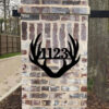 Deer Address Number Metal Wall Art WITH LEDWITHOUT LEDs House Number Custom Deer Front Porch Address Sign Deer Cabin Decor Hunting Sign 3