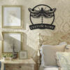Dragonfly Monogram Metal Sign Art Dragonfly Antler Decor Dragonfly Metal Sign Housewarming Outdoor Metal Sign 3