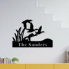Duck Address Sign Metal Duck Sign Ducks Flying On A Pond Hunting Present Gift For Him Duck Family Address Sign Fathers Day Gift Ideas 3