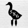Duck Themed Custom Address Steel Yard Sign Duck Address Sign Duck House Number Plaque Custom Metal Monogram Address 3