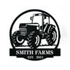 Farm Tractor Monogram Cut Metal Sign Metal House Sign 2