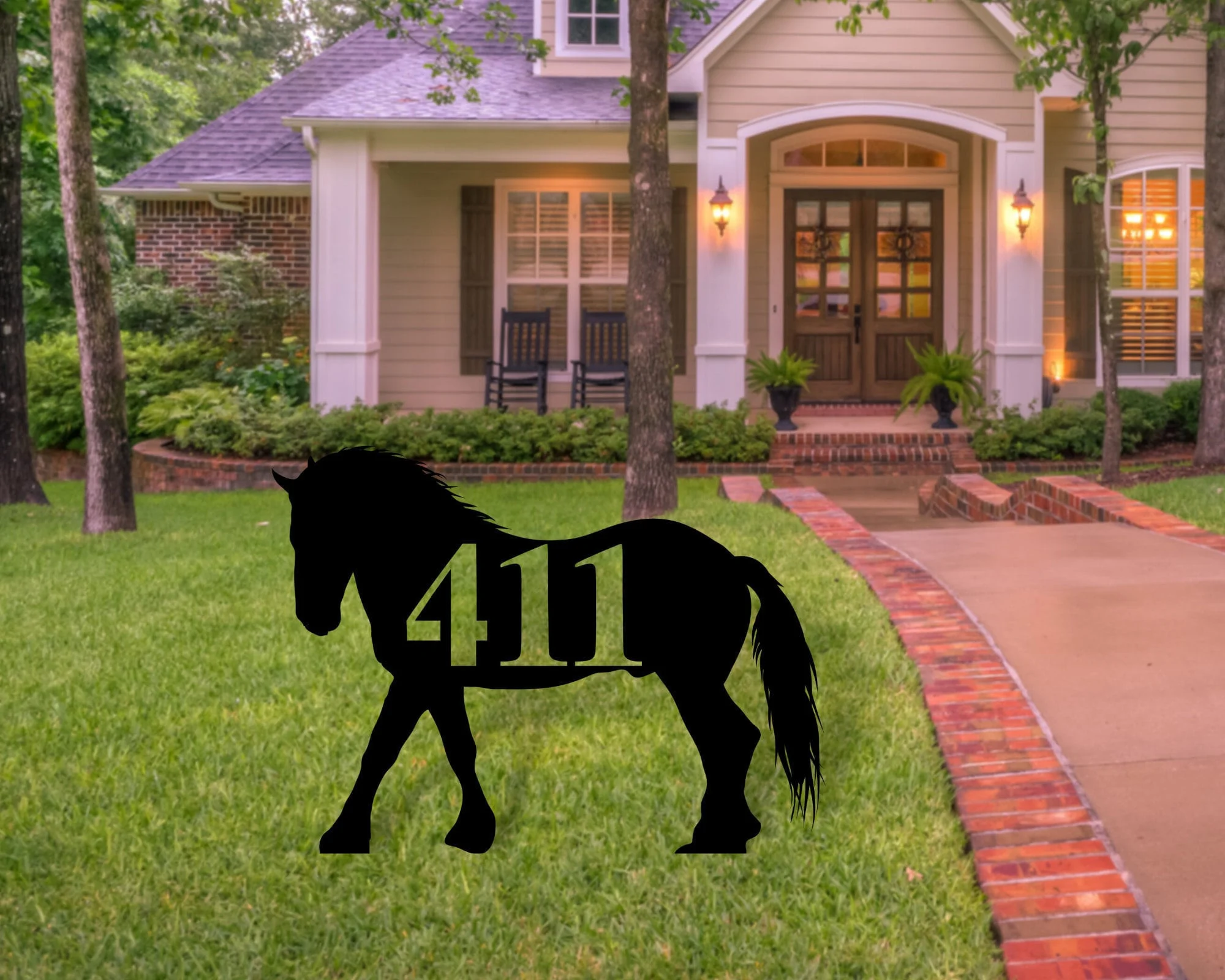 Front Porch Decor Front Door Decor Porch Sign Porch Decor Front Door Sign Address Plaque House Number Sign Horse Address Sign Farm 1