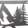House Number Sign With Mountains Metal Address Plaque Wall Hanging Outdoor Metal Wall Art Laser Cut Metal Silver Vein 2