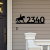 House Numbers Horse Jockey Metal Address Plaque For House Address Number Metal Horse Address Sign House Numbers Front 2