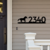 House Numbers Horse Metal Address Plaque For House Address Number Metal Address Sign House Numbers Front Porch Address 2