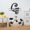 Kids Name Sign Personalized Family Name Metal Metal Monogram Door Hanger Housewarming Gift Wedding Monogram 3