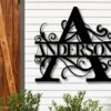 Last Name Metal Signs Personalized Metal Sign Custom Last Name Sign Family Name Sign Split Monogram Wedding Gift 1