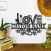 Love Sewing Tools Monogram Personalized Metal House Sign 3