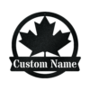 Maple Leaf Monogram Canada Metal Sign Personalized Home Decor Maple Leaf Monogram Sign Family Address Sign Family Sign 2
