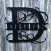 Metal Custom Monogram Vine Swirl Fancy Letter Last Name 4
