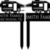 Metal Pop Up Camper Yard Stake Custom Name and Address 2