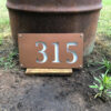 Metal Two Layer Modern Address Sign Custom Numbers Plasma Cut Sign Art 6 1 2 Tall 4
