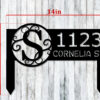 Monogram Address Sign Metal Modern Address Sign For Yard Address Plaque Yard Sign Address Sign With Stakes Hanging Address Sign 4