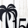 Palm Tree Address Sign Palm Tree House Number Sign Metal Sign Metal Wall Art Outdoor Address House Numbers 3