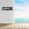 Palm Tree House Number Metal Sign Outdoor Sign House Numbers Address Sign Address Plaque Metal House Number Beach Metal 3