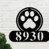 Paw Print Address Sign Paw Metal Sign Metal Animal Paw Print Sign Cat Paw Sign Dog Paw Print Sign Address Signs Address 1