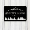 Personalized Metal Mountain Address Sign Metal House Numbers Custom Address Plaque House Address Sign Log Cabin Sign Housewarming Gift 3