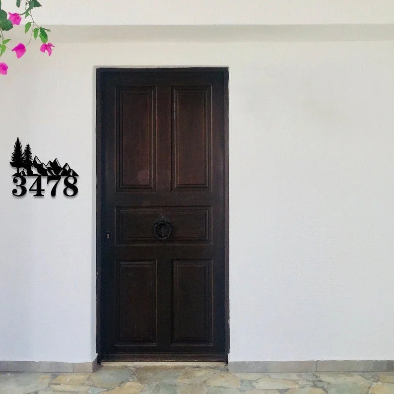 Personalized Metal Street Numbers For Mountain Home Address 13 Colors Cabin Address Number Marker Indoor Outdoor Home Address 1