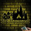 Personalized RV Trailer Monogram Metal Sign WITH LEDWITHOUT LED Light Custom Camping Name Metal Wall Art Campsite Decor Happy Campers Camper Gift 2