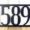 Rustic House Numbers On A Custom Metal Sign For Farmhouse Decor Housewarming Gift Metal Address Plaque 2