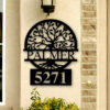 Tree Of Life Address Sign Tree Of Life Metal Sign Family Name Address Sign Tree Of Life Sign Tree Sign 2