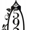 Vertical Outdoor House Number Metal Sign House Numbers Address Sign Custom Sign Metal Wall Art Outdoor Sign Metal Wall 3
