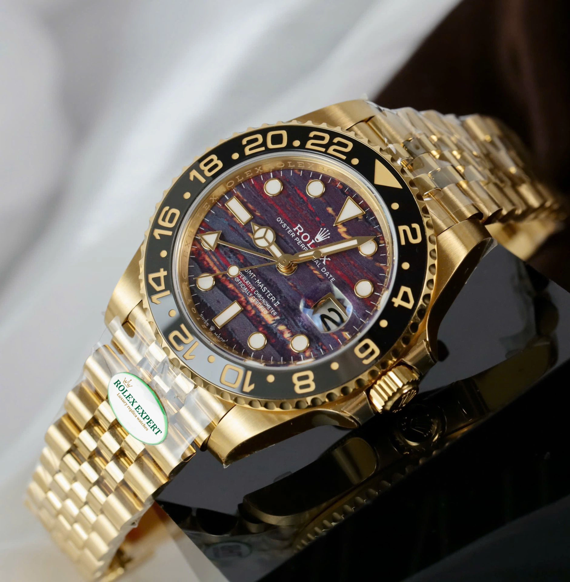 Dong Ho Rolex GMT Master II 126718GRNR Replica 11 Mat Da Mat Ho Xuong THB 40mm 8.webp