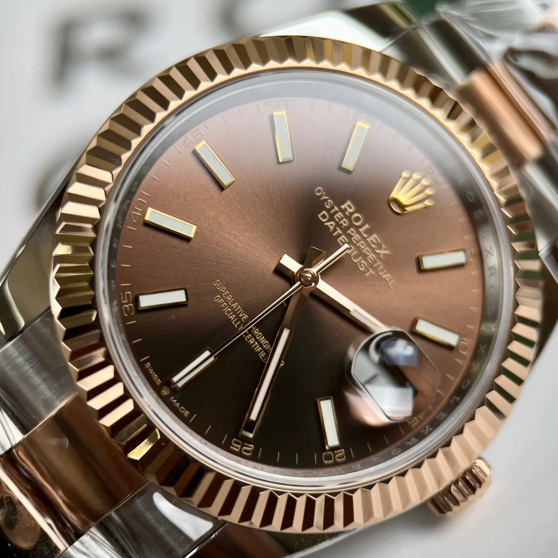Superclone Rolex Datejust 41 mm Chocolate Dial 126331 Oyster 3.webp