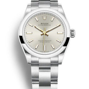 replica rolex oyster perpetual lady 31mm silver dial 277200.jpg