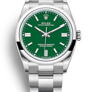 replica rolex oyster perpetual lady 36mm green dial 126000.jpg