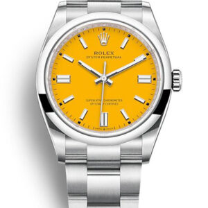 replica rolex oyster perpetual lady 36mm yellow dial 126000.jpg