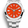 replica rolex oyster perpetual lady 41mm coral red dial 124300.jpg