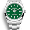 replica rolex oyster perpetual lady 41mm green dial 124300.jpg