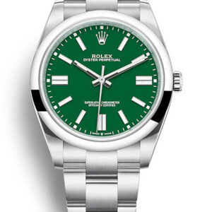 replica rolex oyster perpetual lady 41mm green dial 124300.jpg